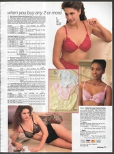 Vintage JCP Catalog Lingerie Bra Panty Photo Clipping