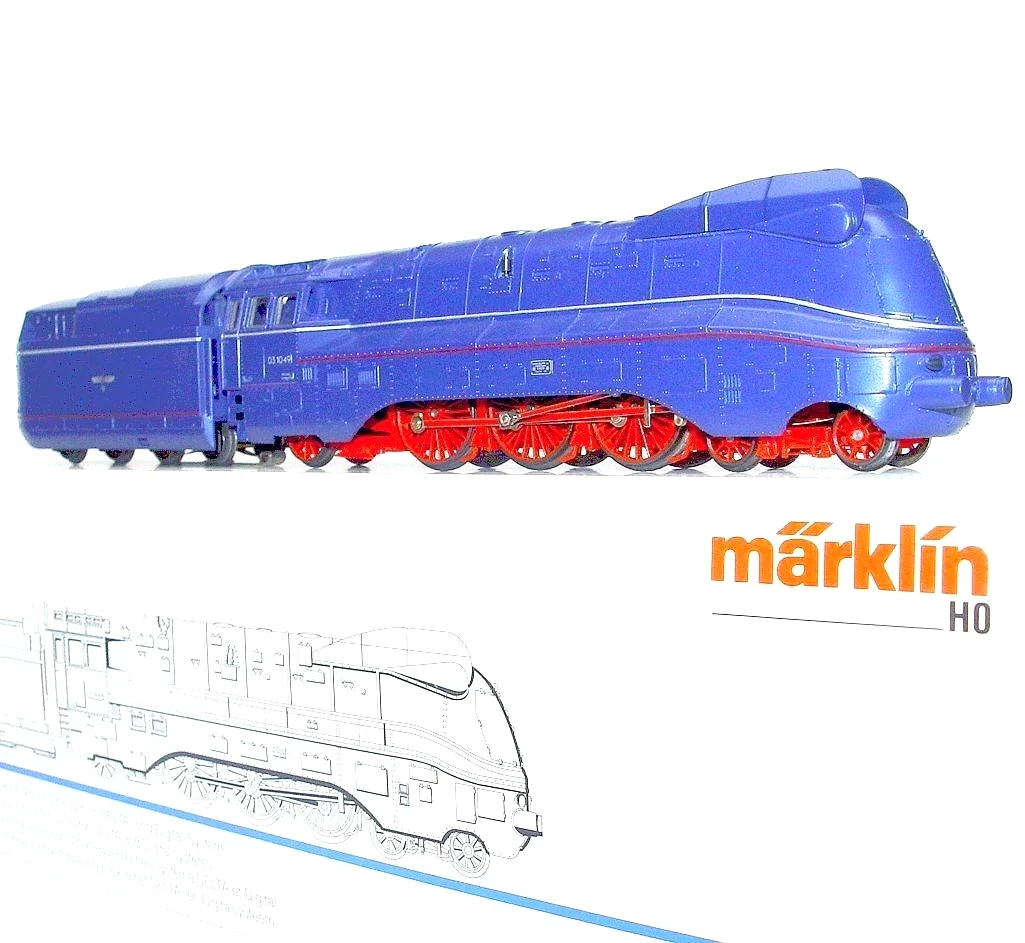 Märklin HO Blue Steam Locomotive Model Railroad Locomotives for