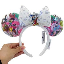 DisneyParks 100 Years Rare Mickey Friends Ears Minnie Mouse Bow Headband Ears