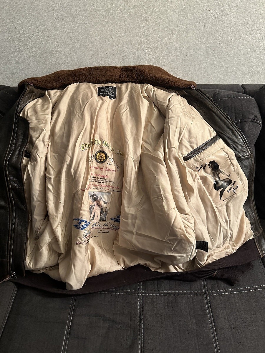 Vintage Avirex (Top Gun) Type G-1 Brown Leather Flight Vintage Avirex (Top Gun) Type G-1 Brown Leather Flight