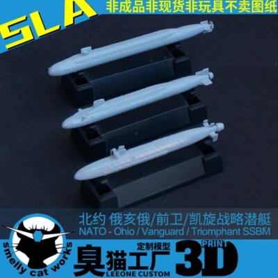 3D Printed 1/1250/2000 US Ohio/Vanguard/Triumph Strategic Nuclear Submarine Kit