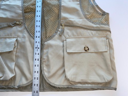 Fieldline Vest LARGE Hunting Fishing Shooting Full Zip Khaki Mesh Outdoors - Picture 5 of 8