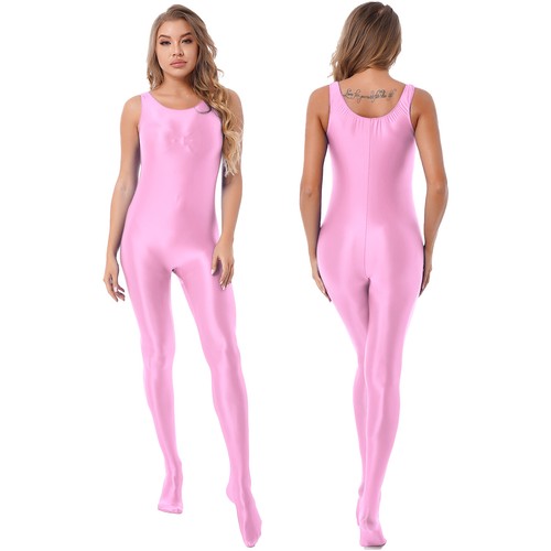 Body de cuerpo completo sin mangas de spandex brillante para mujer traje de baile unitardo - Imagen 24 de 119