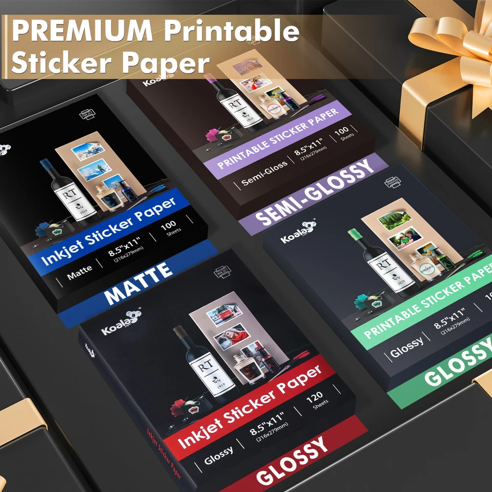 Lot Koala Sticker Paper for Printers - Glossy / Matte / Semi-Gloss/ Gold/ Pearl - Image 2 of 4