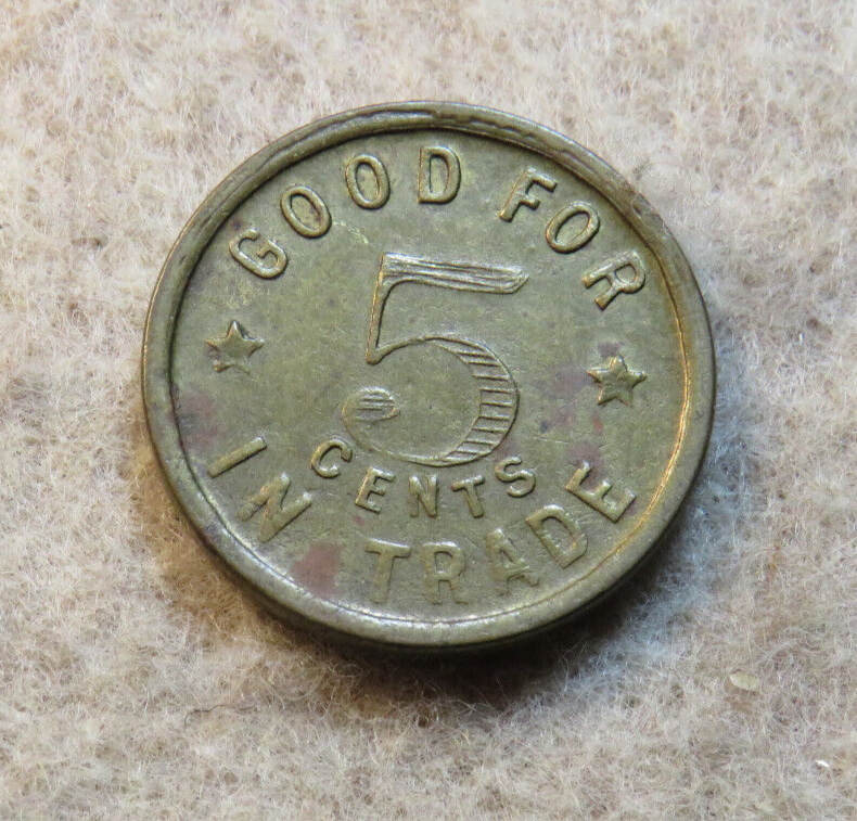 YREKA CALIFORNIA THE OFFICE SALOON 5 cents TOKEN eBay