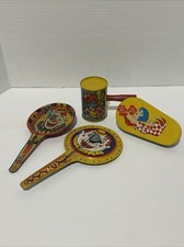 Lot of 4 Vintage Party New Year's Eve/Circus Noise Makers Kitich Metal Toy