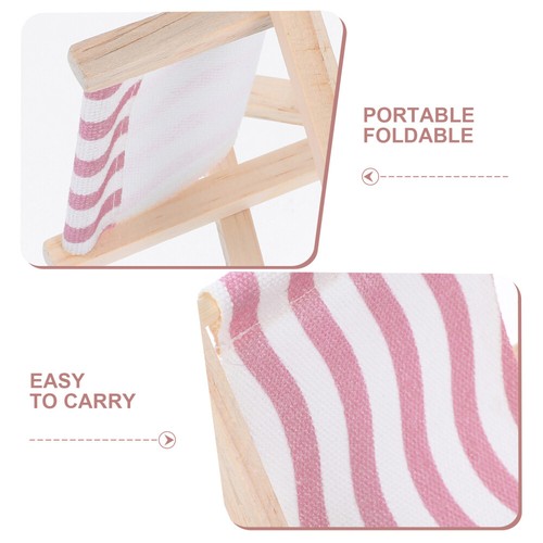 Wooden Ornaments Deck Chair Decoration Office Phone Stand Mobile Holder - 第 5/12 張圖片