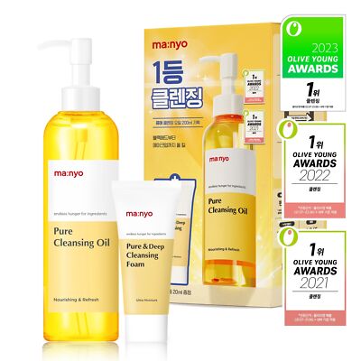 MANYO FACTORY Pure Cleansing Oil 200mL + Cleansing Foam 20mL
