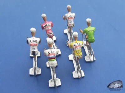 Lot de 6 cyclistes miniatures Tadej Pogacar 2023-24 - Ech 1/32 - Cycling figure - Photo 1/4