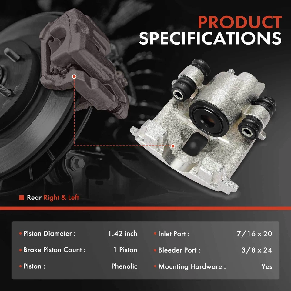 Pinza de freno trasera izquierda y derecha 2 piezas para Chrysler Cirrus Dodge Intrepid Stratus Foto 2 de 4