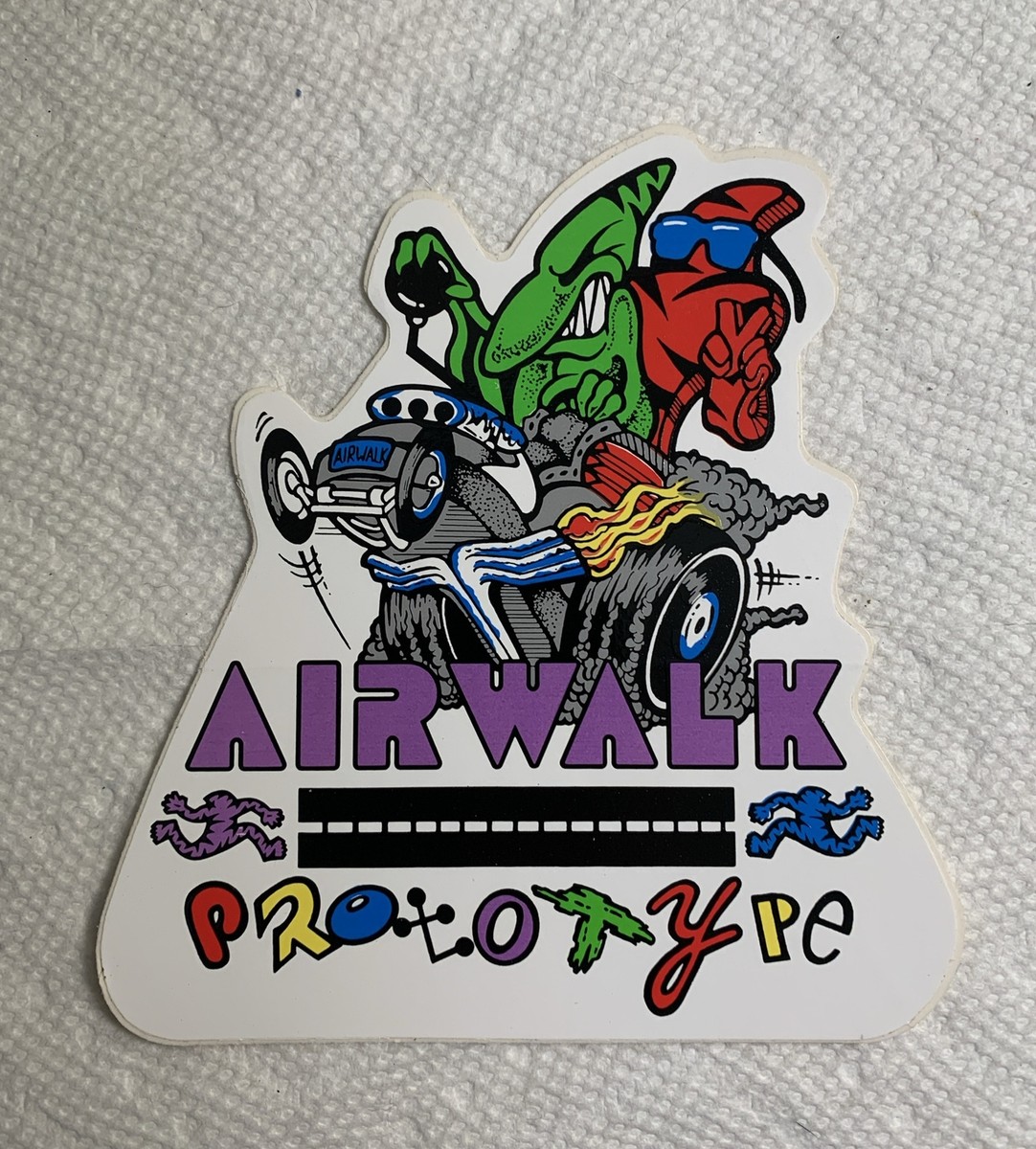 Vintage skateboard sticker Airwalk Mullen SMA World blind natas Airwalk Vtg Skateboard Sticker