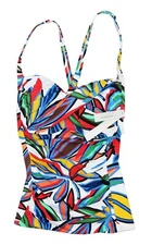 Bleu by Rod Beattie D-Cup Twist Front Lush Life Tankini Top 4 NWT Multicolor