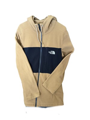 The North Face Beige Black Zip Up Hoodie Men's Medium