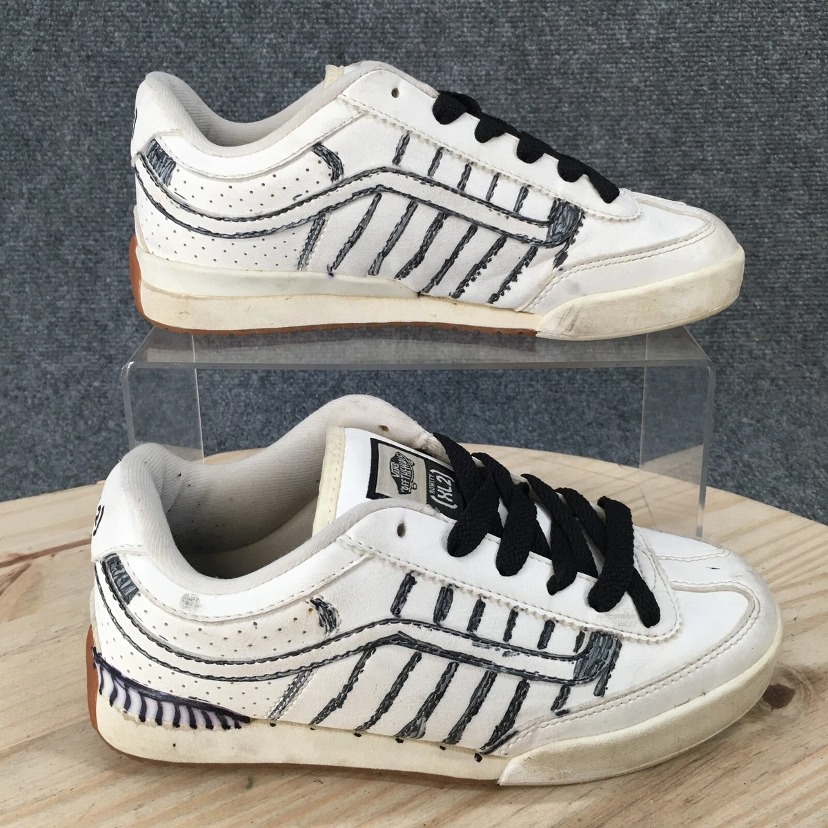 Vans Shoes Youth 4 Off The Wall Rowley XL2 Sneakers 48071 75 White Faux Leather