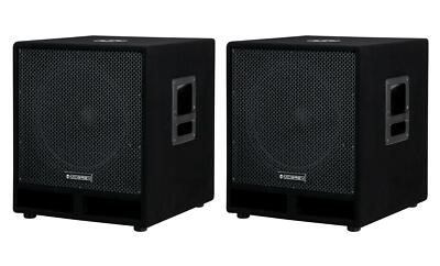 Paar DJ PA Subwoofer Disco Bass Party Box 38cm (15'') Bass-Reflex System 1200W