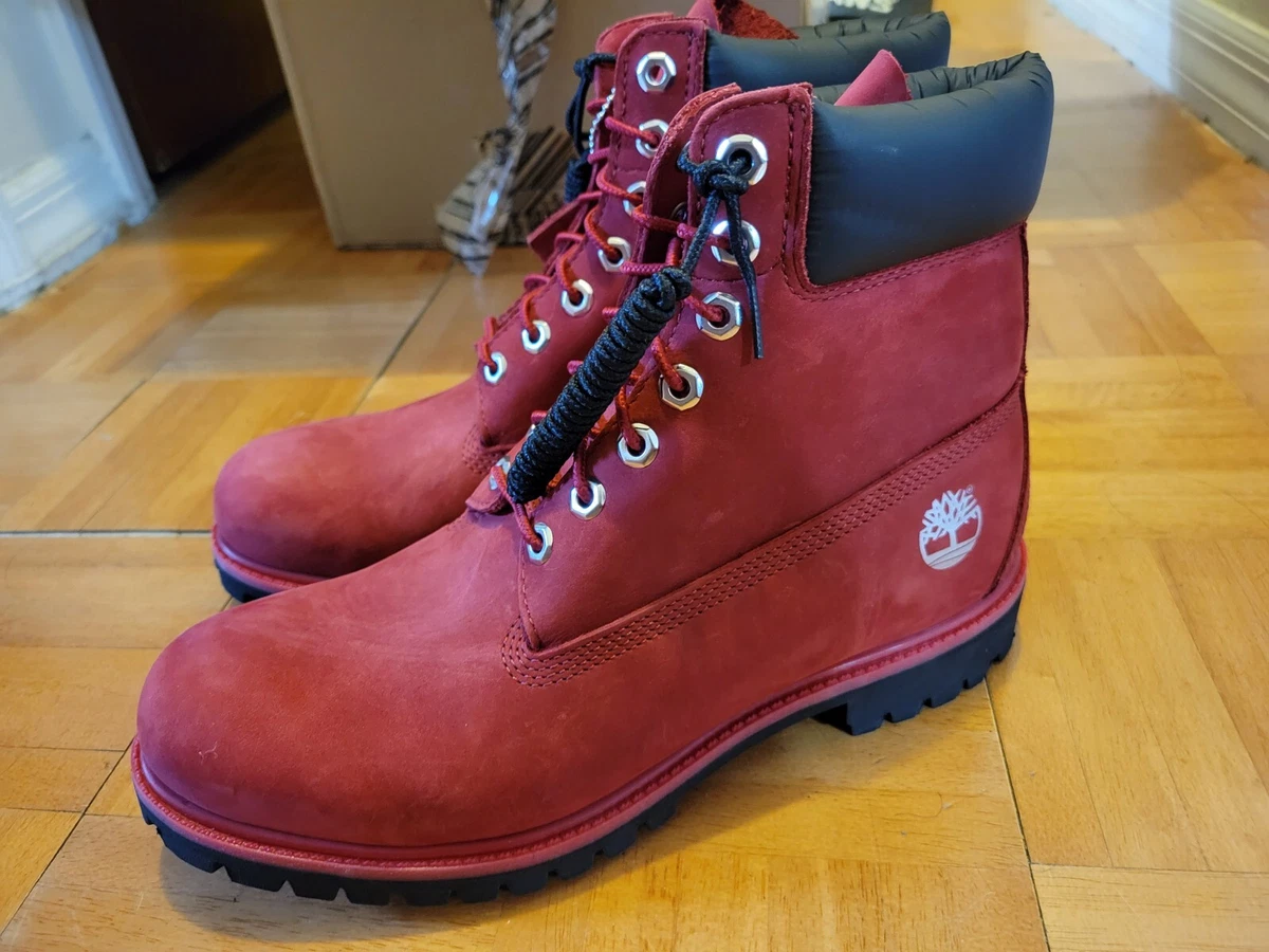 Picasso Schiereiland Slim Men&#039;s Timberland® Premium 6-Inch Waterproof Boots, Dark Red Nubuck  size 10.5US. | eBay