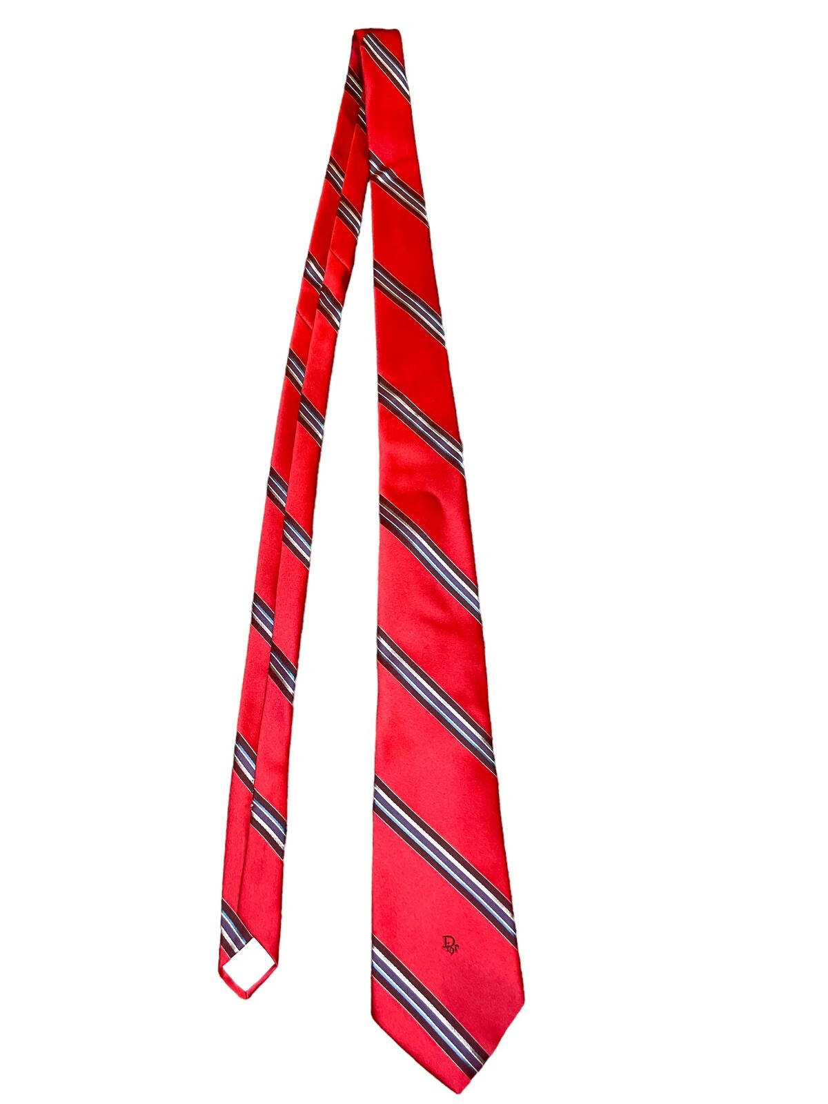 Christian Dior Men’s Tie Made In USA 55” Long Polyest… Gem