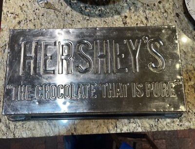 Antique Hershey s Chocolate Mold 19  x 10.5  Metal Antique Cake Pan Brownie Pan