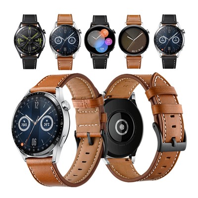 Watch Band For Huawei Watch GT 4 3 2e Pro, Classic Genuine Leather Watch Strap