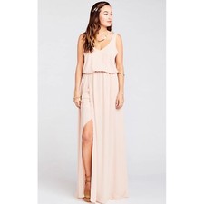 Show Me Your Mumu Kendall Maxi Dress In Blush Crisp Small 