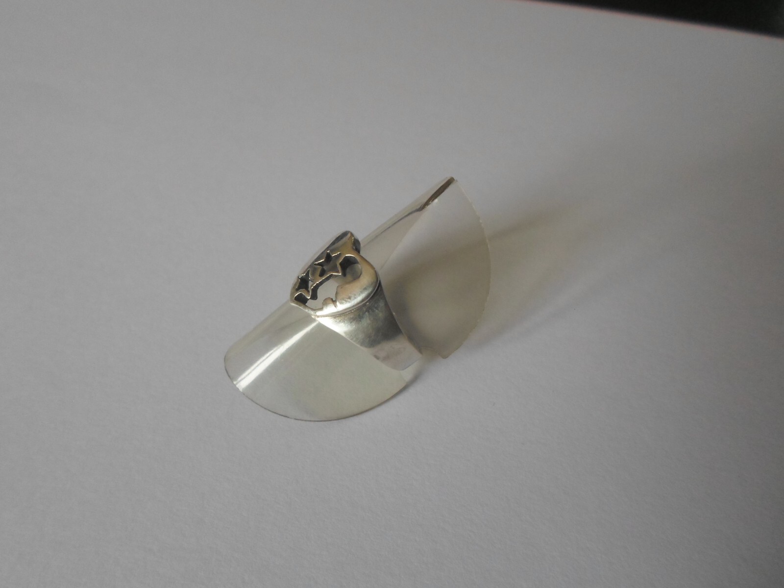 solid silver ring, openwork heart, size 52 - image 6