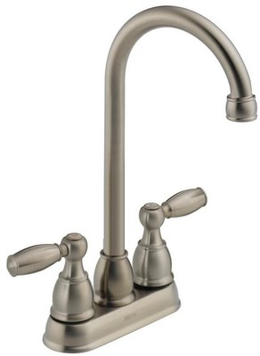 Delta Kitchen Faucet Sink Countertop 2 Handle Bar High Arc Spout