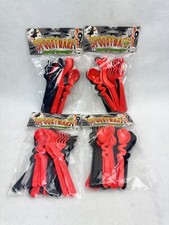 Halloween Fun Time Spookyware Utensils 4 Packages Orange Black Knife Fork Spoon