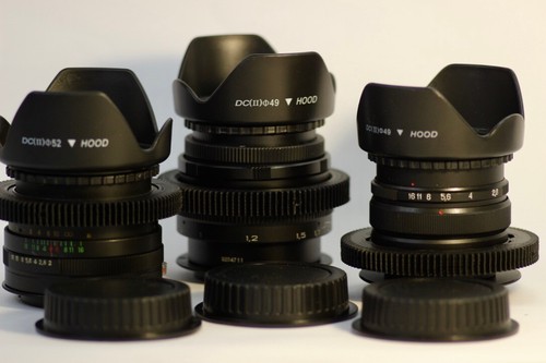 Objektive HELIOS 44, Jupiter 9, Mir-1V Mod Cinema Canon EF Mount