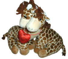 Dakin Hugging Plush Giraffe Set High on my List Heart Stuffed Toy Vtg 1993 RARE