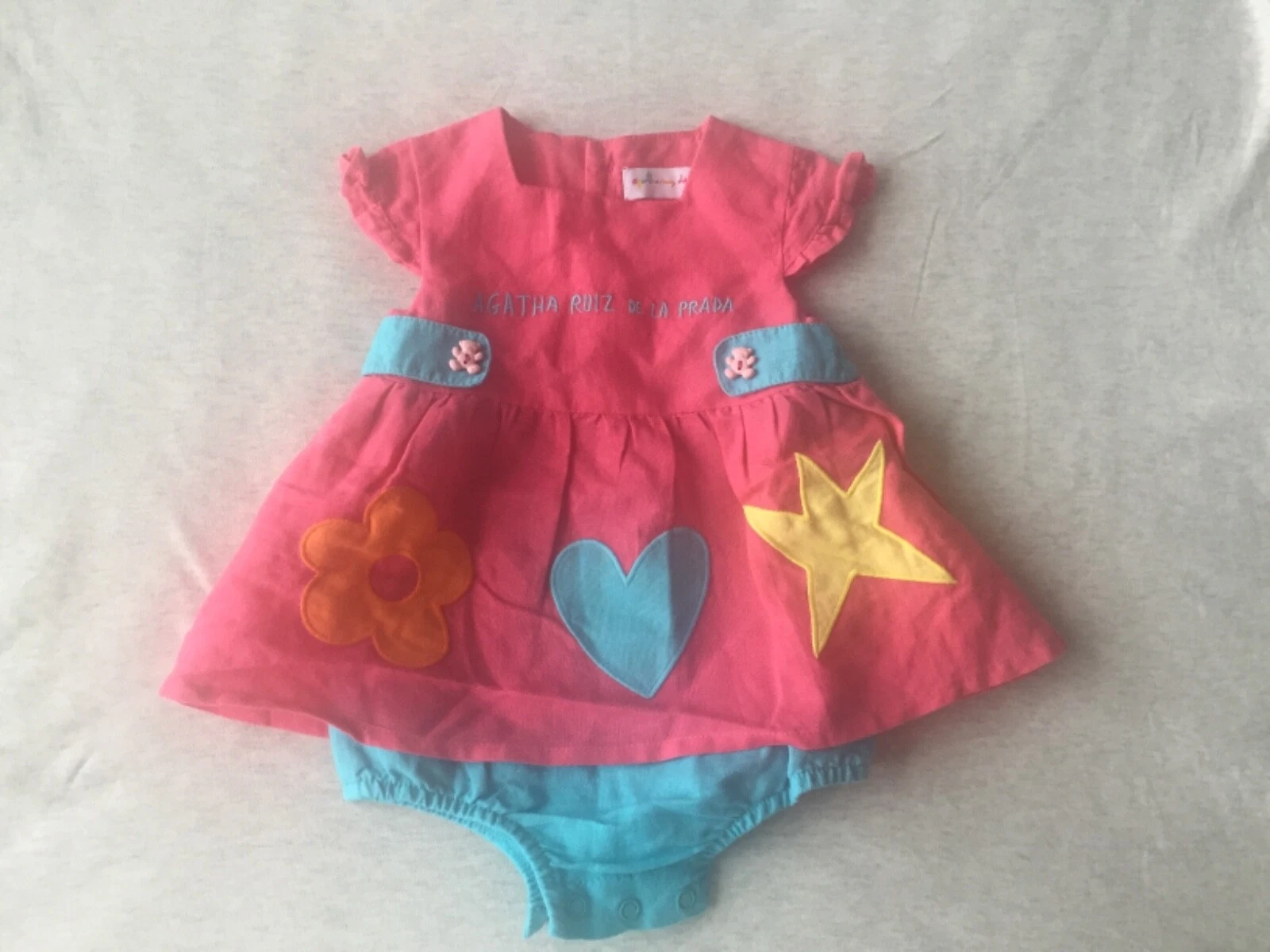 Abito corpo bambina Agatha Ruiz de la Prada taglia 3 6 mesi