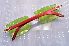 Cartier rimless tulip wood C decor gold brand new with box Kiwi Strawberry