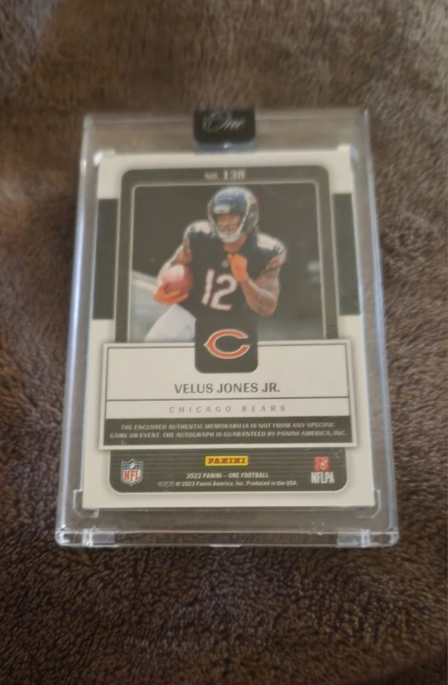 2022 Panini One Football Velus Jones JR RPA 40/49 3 Color Patch - Image 2 of 3