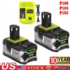 9Ah 5Ah For RYOBI 18V 18 Volt P108 Battery High Capacity Lithium Battery/Charger