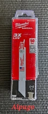 Milwaukee 48-01-6186 6" 24 Tpi Sawzall Blades (50 Pack !!) ~NEW~
