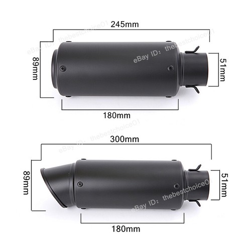 For CF-Moto IBEX 800 2022-2024 Mid Exhaust Pipe 51mm Muffler Black Escape System - Picture 2 of 15