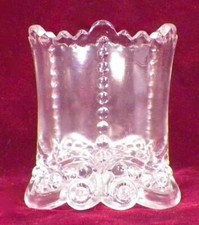 Bead  Scroll Toy Spooner National Glass 450 EAPG Clear Antique 1901 Child's