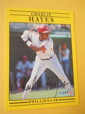 Charlie Hayes - 1991 Fleer Baseball card # 397 - Philadelphia Phillies - 3B