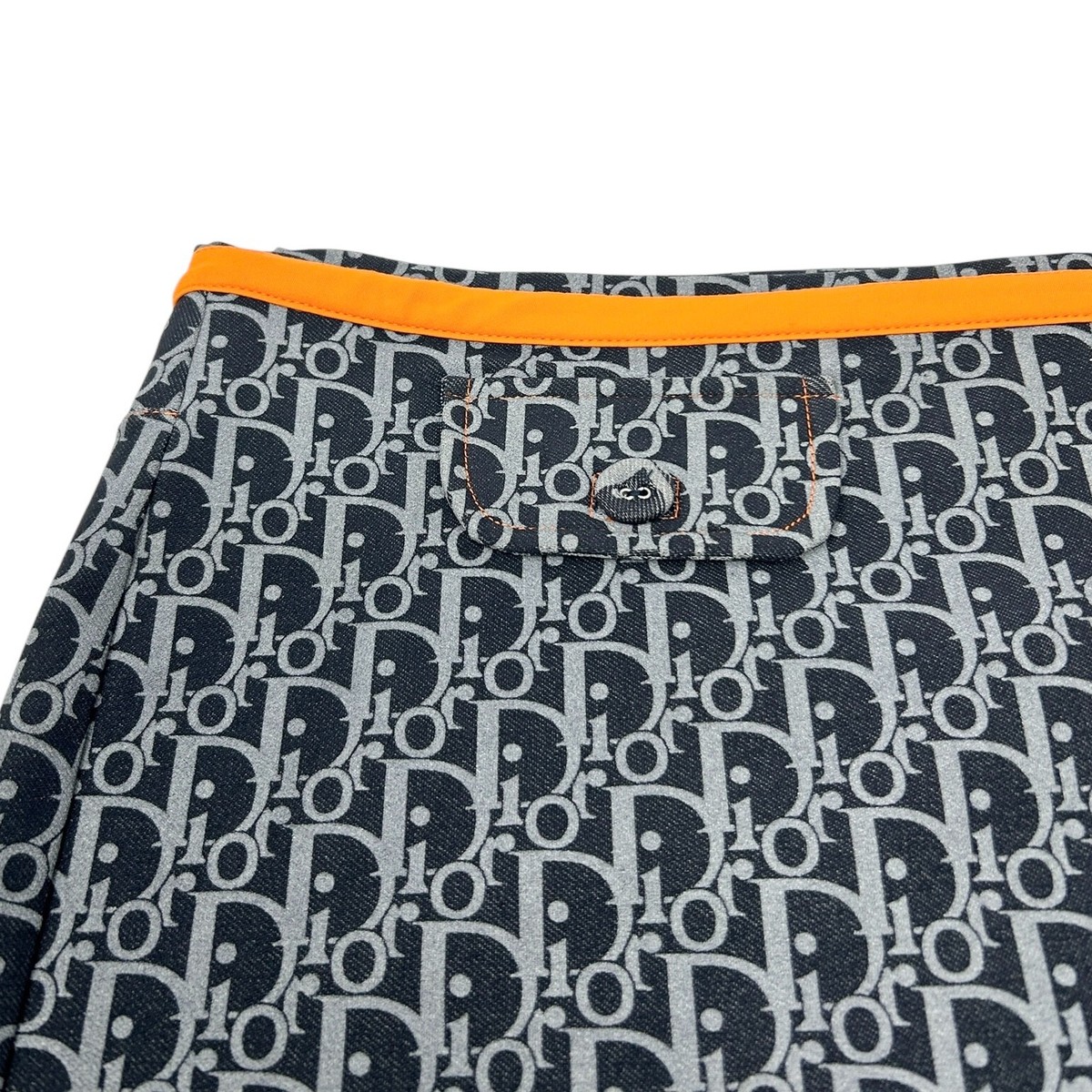 【Dior】button-front A-line skater skirt【ランク:A】 Christian Dior Vintage Trotter Monogram Flight Line Skirt