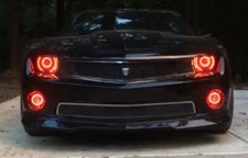 Rgb 6 Halo Rings For Chevy Camaro 10-15 Hid Headlight Fog Light Bt App Drl Lamp