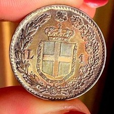 1 LIRA 1887  UMBERTO I DI ALTA QUALITA  CON BELLA PATINA COLOR ORO