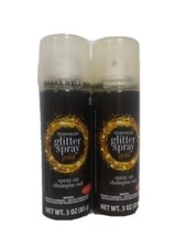 2x Goodmark Temporary Glitter Hair Spray 3oz, Gold Spray on Shampoo Out