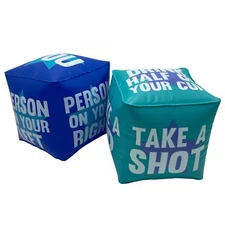 Giant 10" Inflatable Dice Drinking Game - Pool Parties, Lawn, Floor, BBQ Games