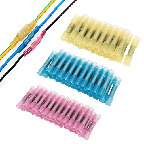 100Pcs Waterproof Heat Shrink Butt Connectors Marine Crimp Wire Splice Terminals - Picture 5 of 9