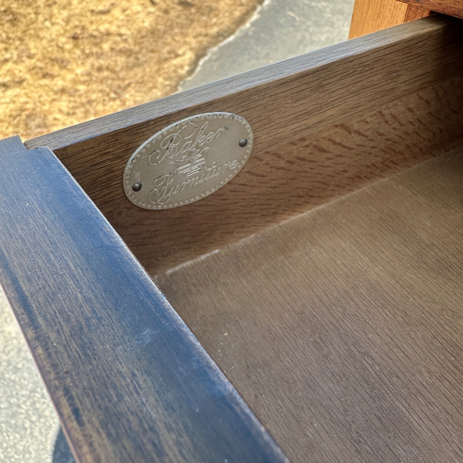 Michael Taylor Baker Furniture Regency Concave Sideboard Credenza Mid-Century