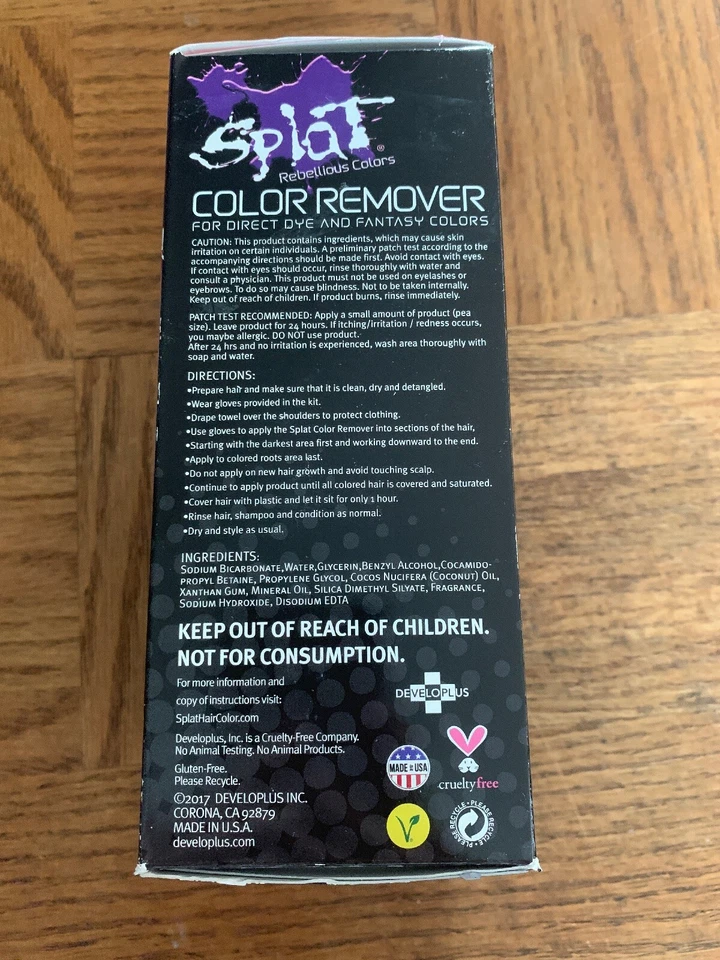 NUEVO ELIMINADOR DE COLOR Splat para tinte directo y colores de fantasía SIN LEJÍA Y AMONÍACO Foto 4 de 4