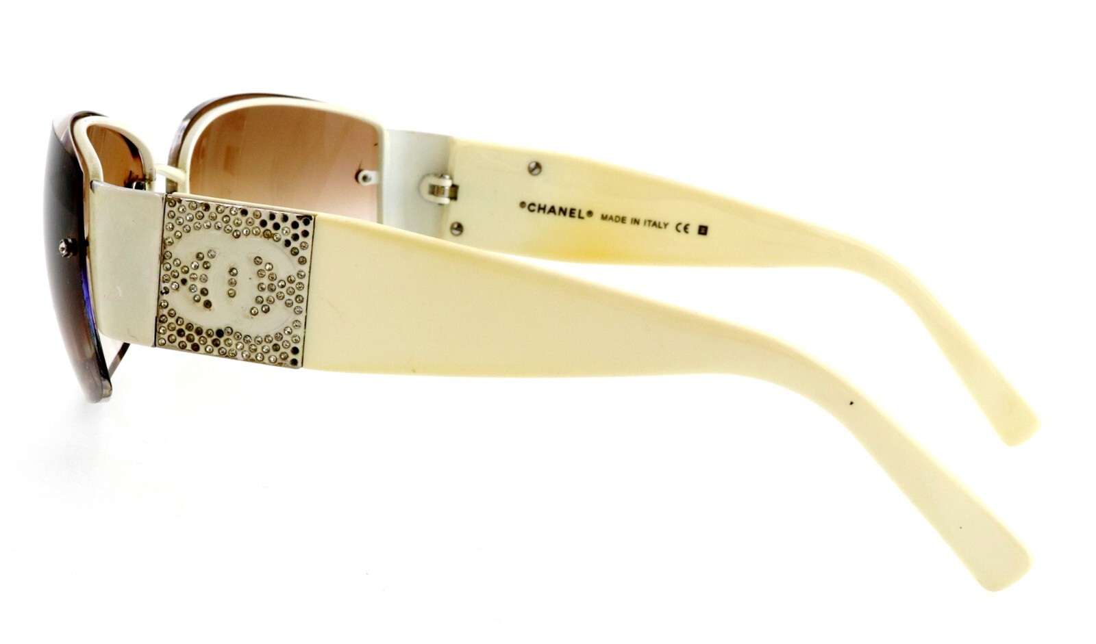 CHANEL CH 4117-B 287/8G 62mm Cream Crystal CC Oversized Sunglasses Frames Only image 3