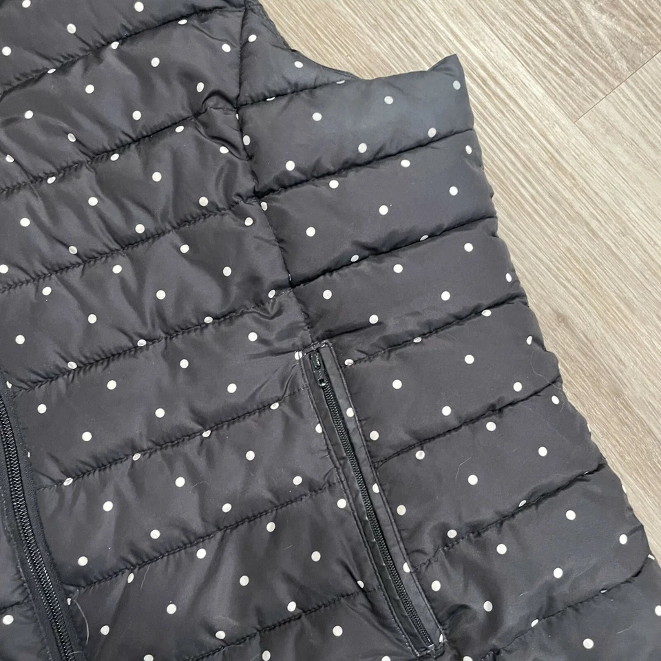 Chaleco Colebrook Para Mujer Negro Lunares Cremallera Completa Talla EE. UU. - XL Foto 4 de 4
