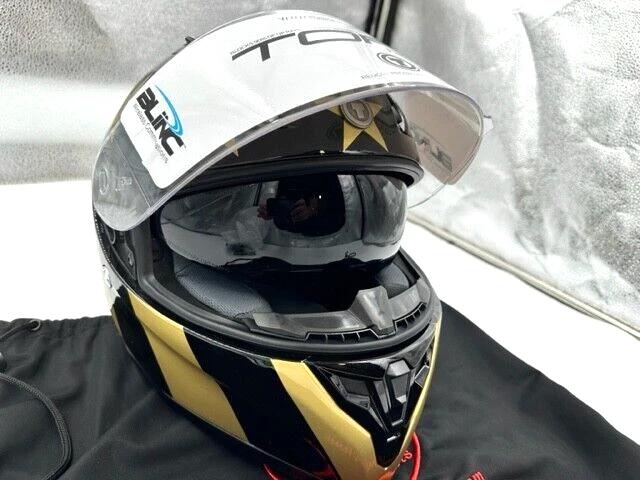 Casco integrado TORC T15B Bluetooth Stay Gold talla XL - T15B05STG25 Foto 3 de 4