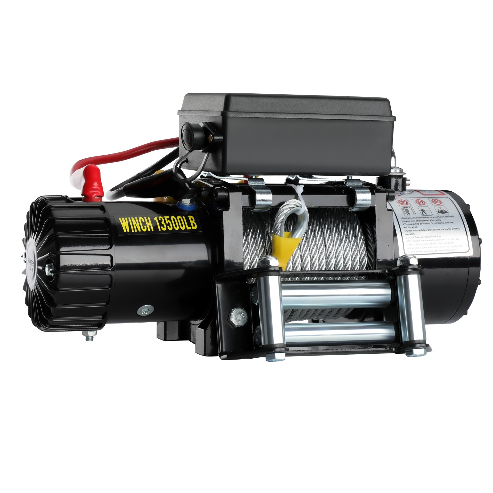 12V 4500lb/2041kg Car Electric Winch Fiber Rope With 2 Wireless Remote Controls - Image 19