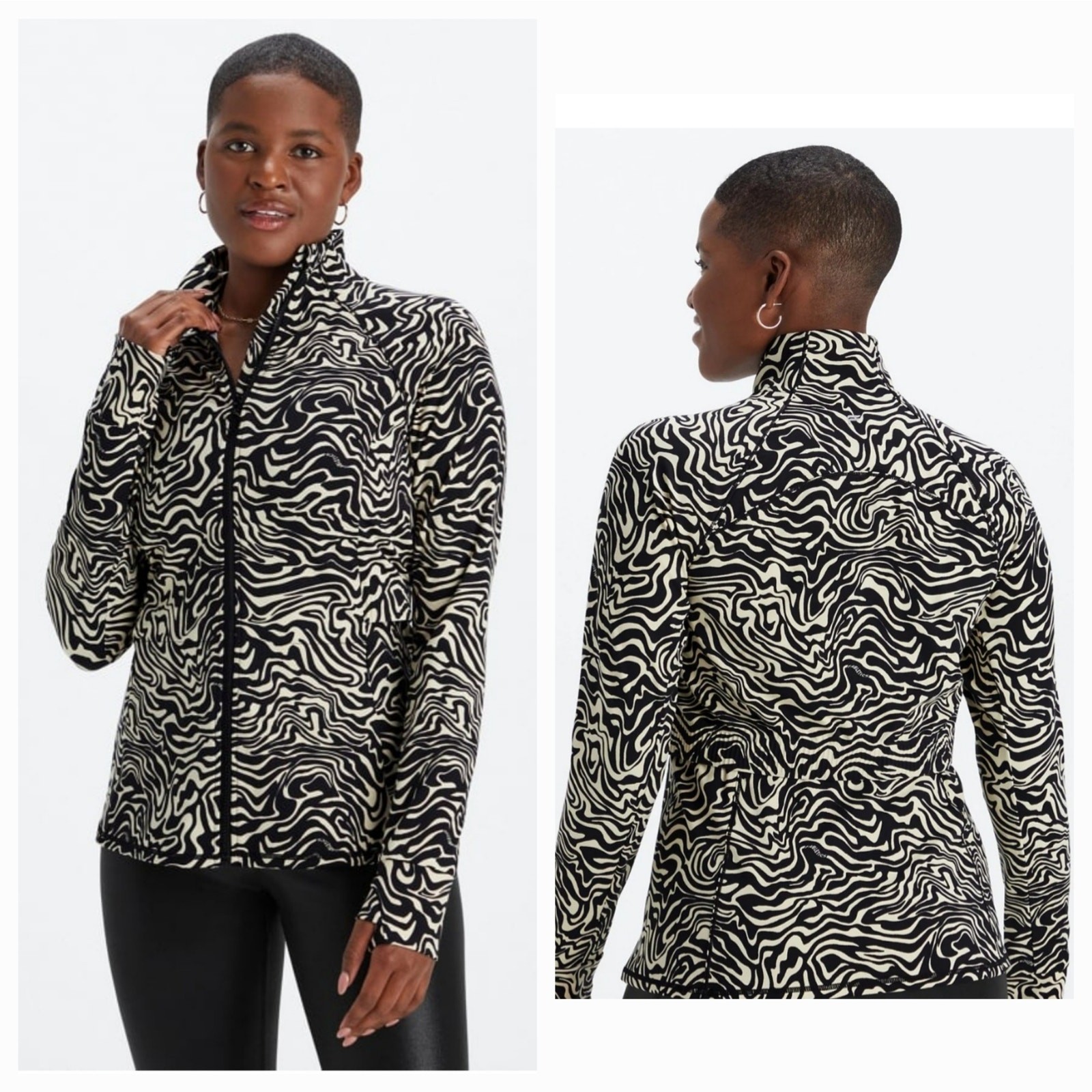 Fabletics Trinity Performance Jacket, Zip Front, … - image 1